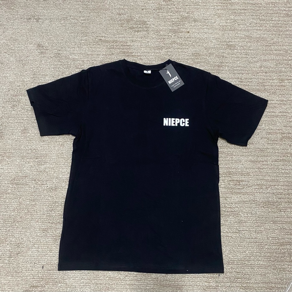 Niepce Ninja Cat Graphic Tee Japanese Streetwear Short Sleeves T-Shirt Sz M